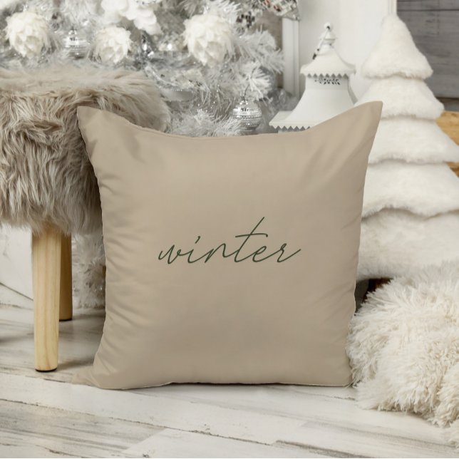 Vinter ・ Minimalistisk jultomte för Elegant Kudde (Skapare uppladdad)