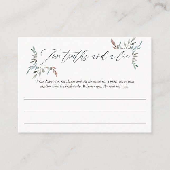 Vinter-Möhippa Två sanningar och ett ljugit spel Tilläggskort (Framsida)