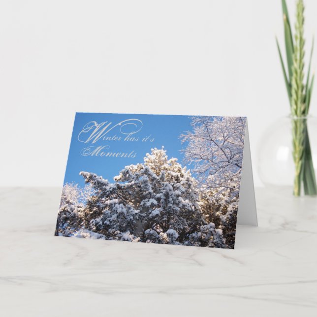 Vinter Moments Träd Snö täckt Kort (Framsida)