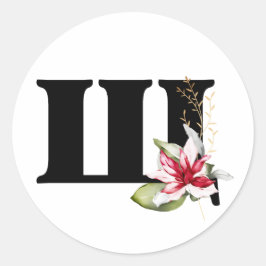 vinter MONOGRAM bulgarisk kyrillisk alfabet Klass Runt Klistermärke