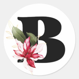 vinter MONOGRAM bulgariska kyrilliska alfabetet Kl Runt Klistermärke