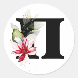 vinter MONOGRAM bulgariska kyrilliska alfabetet Kl Runt Klistermärke