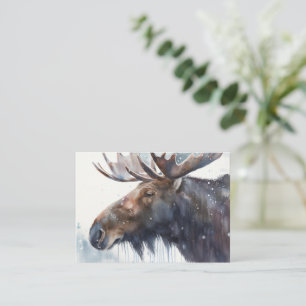 Vinter Moose Anteckningskort