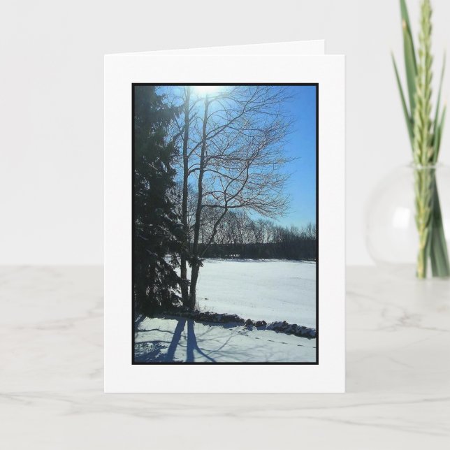 Vinter morgon helgkort (Framsida)