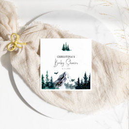 Vinter Mountains Baby Shower Napkins Pappersservett