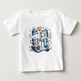 Vinter mysig snöman  t shirt