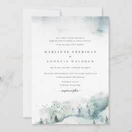 Vinter Mystère I Formal bröllopsinbjudan Inbjudningar