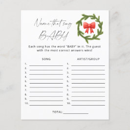 Vinter Namn den där sång babyduschspelet