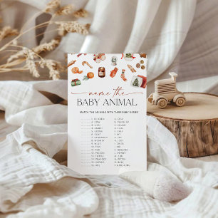 Vinter Namnge djurbarnet Baby Shower Lek