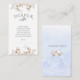 Vinter Neutral dagbok Raffle Baby Shower Tilläggskort