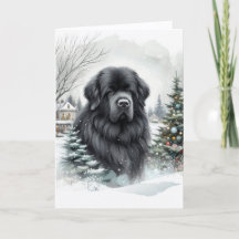 Vinter Newf Julkort