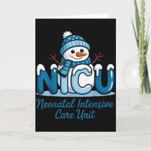 Vinter Nicu Sjuksköterska Xmas Snömannen Neonatal Kort