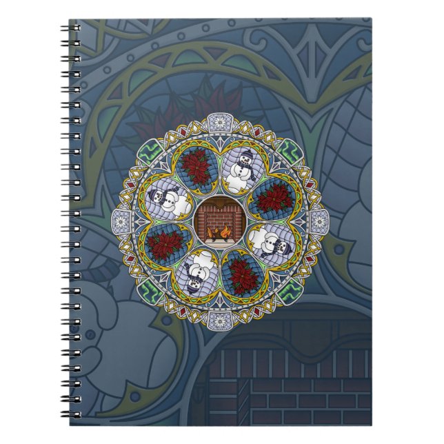 Vinter Nouveau Notebook Anteckningsbok (Framsidan)