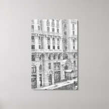 Vinter NYC Upper West Side Fotografi på duk