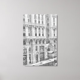 Vinter NYC Upper West Side Fotografi på duk Canvastryck
