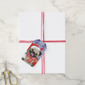 Vinter- och jultidsknappar presentetikett