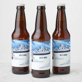 Vinter Ölflaska Etikett