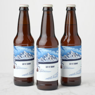 Vinter Ölflaska Etikett