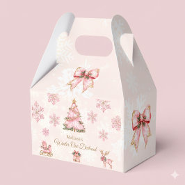 Vinter Onderland Flicka 1-årsdag Rosa Snöflinga Presentaskar