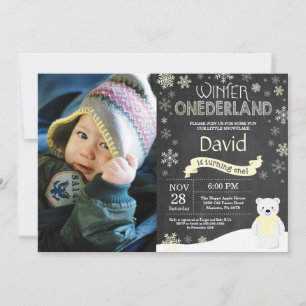 Vinter Onederland 1-års inbjudan