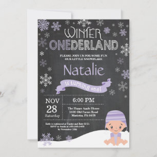 Vinter Onederland 1-års inbjudan