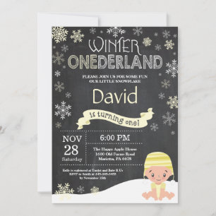 Vinter Onederland 1-års inbjudan