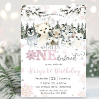 Vinter Onederland Arktiska Djur Snö 1-års Födelsed