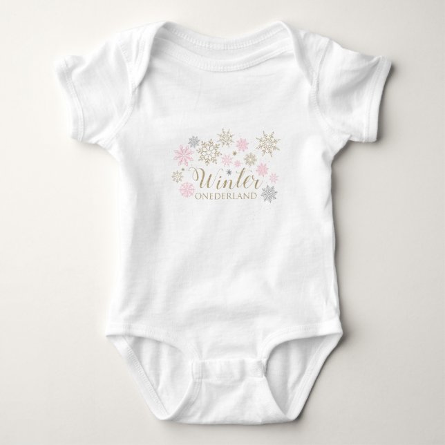 Vinter ONEderland baby bodysuit T Shirt (Framsida)