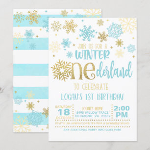 Vinter ONEderland Birthday Call - Boy - WB Inbjudningar