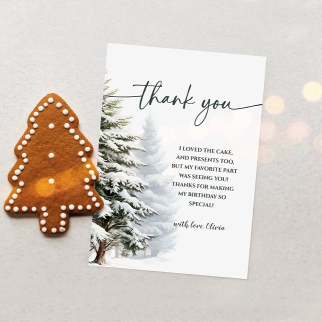 Vinter Onederland Birthday - tackkort Inbjudningar (Skapare uppladdad)