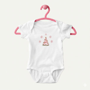 Vinter Onederland Flicka 1-årsdag Rosa Snöflinga T Shirt