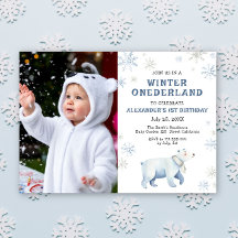 Vinter Onederland Isbjörn 1-årsdag