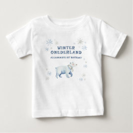 Vinter Onederland Isbjörn 1-årsdag T Shirt