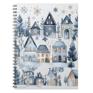 Vinter Onederland-julhuset Birthday Anteckningsbok