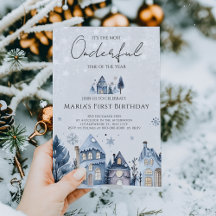Vinter Onederland-julhuset Birthday
