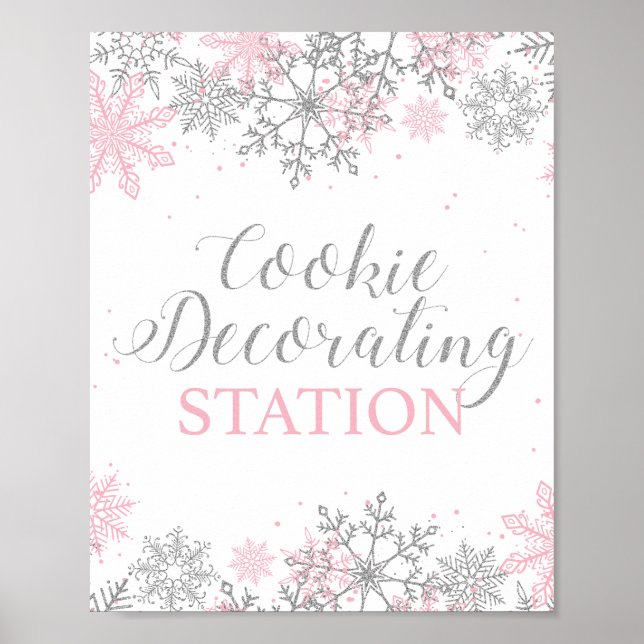 Vinter Onederland kakdekorationsstation Poster (Framsidan)