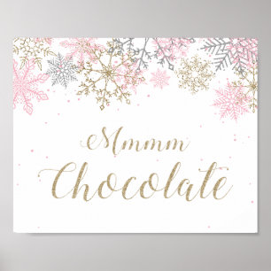 Vinter Onederland Mmmm Chokladskylt Poster