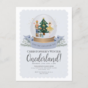 Vinter Onederland Nutcracker första födelsedagsinb Vykort