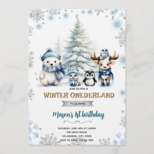 Vinter Onederland pojkinbjudan Inbjudningar