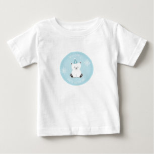 Vinter Onederland Polar Bear Blue Första födelseda T Shirt
