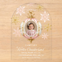 Vinter Onederland Rosa Snöflinga