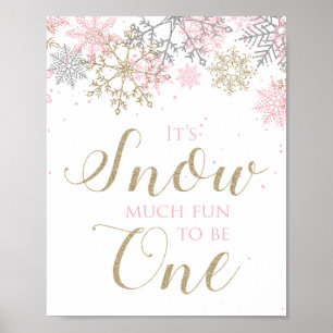 Vinter Onederland Snö mycket roligt att vara en sk Poster
