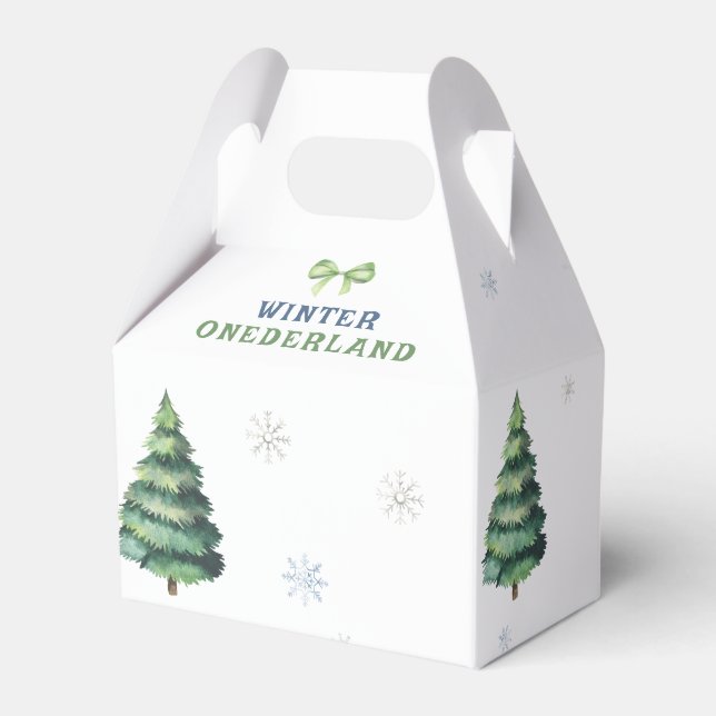 Vinter Onederland Snömannen 1-årsdag  Presentaskar (Baksidan Sidan)