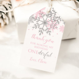 Vinter Onederland Underbar Tack Presentetikett