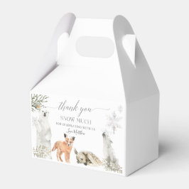 Vinter Onederland Woodland Animal Birthday Presentaskar
