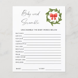 Vinter-ord-skammusslor för babyduschspel