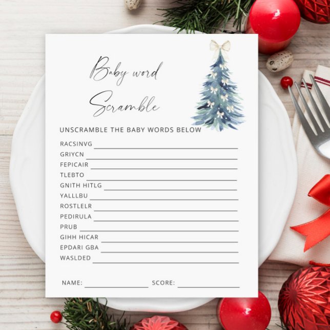 Vinter-ord-skammusslor för babyduschspel (Skapare uppladdad)