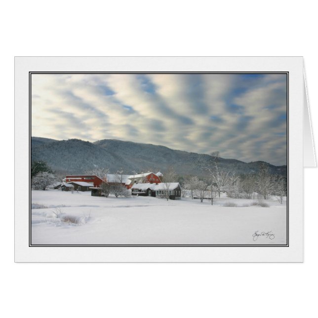Vinter på den Irland lantgården Hälsningskort (Framsidan Horizontal)