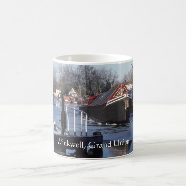 Vinter på den storslagna fackliga kanalen kaffemugg (Center)