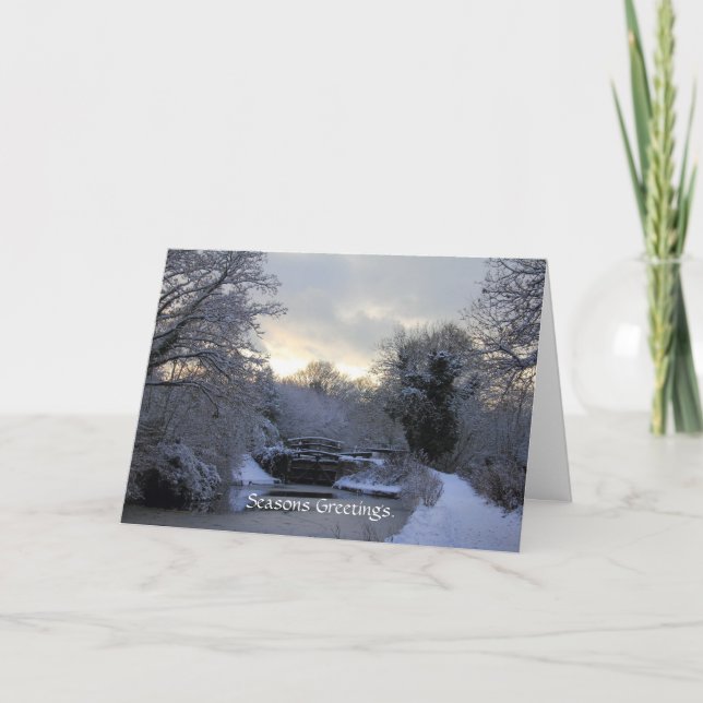 Vinter på det Basingstoke kanalkortet Helgkort (Framsida)